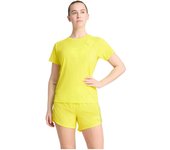 Camiseta de Manga Corta Puma Run Velocity Poly para mujer en color amarillo