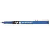 Pilot boligrafo de tinta liquida v5 hi-tecpoint rollerball - punta fina de aguja 0.5mm - trazo 0.3mm - color azul (12 uds)