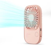 Mini ventilador de mano, ventilador de mano portátil ultradelgado, Pequeño ventilador personal con soporte, ventilador de Bolsillo recargable por USB with 3 velletades, funciona con Pilas