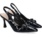 PuntoSalao Zapatos tacón cómodo de vestir para mujer color negro YG832