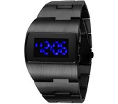 Moda LED Reloj digital hatbres nilitary Relojes Negro Arce inoxidable Grande muñeca multición electrónicos helbres