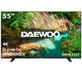 Televisor Daewoo 55 Pulgadas 4K UHD Android Smart TV Wifi HDR HDMI USB Bluetooth TDT2 Satélite Cable Dolby Vision