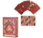 Cartamundi Bicycle USPCC Baraja de poker Red castle Castillo rojo Magia Magos Trucos Adultos Acabado especial Espectáculo Cardistry Noche de fiesta Cartomagia Aprender Fácil Colección Coleccionable