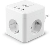 POWERCUBE 10A 3 TOMADAS + 3USB ONLEX SEM CABO BRANCO