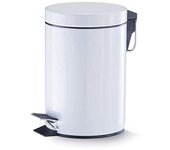 Cubo de Basura con Pedal Acero Inoxidable Blanco Brillo. Varios tamaños