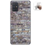 Tumundosmartphone Funda Gel Tpu para Samsung Galaxy A71 diseño Ladrillo 02 Dibujos