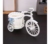 Tricycle Shaped Flower Basket Wedding Party Ceremony Decoration Bike Flower Storage Container Blue