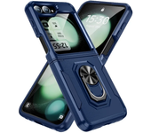 Plastic Hard Shell Ring Holder Phone Case for Samsung Galaxy Z Flip 6 5 4 Flip6 Flip5 Flip4 5G Shockproof Protective Cover