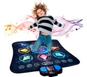 90x90cm Music Play Mat Educational Toys For Kids Large Elecrtic Dancing Mat With Lights Keyboard With 3 Game Modes Sport Toys