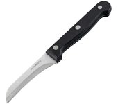 NIROSTA MEGA Cuchillo cocina, cuchillo verdura, cuchillo corta patatas de 18 cm (color: negro e inoxidable), cantidad: 1