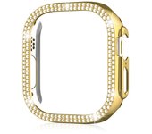 Protective Case for Apple Watch Case 9/8/7 41mm 45mm Bling Rhinestone Women Bumper Frame Cover iWatch Series 40mm 44mm 6/5/4 SE