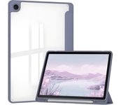 Flip Tablet Cover For Samsung Galaxy Tab A9 Plus 11 2023 A9+ SM-X210 X215 Acylic Transparent Back Case With Pencil Holder Funda