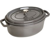 Staub La Cocotte 37 cm, ovalado, Gris grafito, Hierro fundido