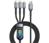 3-in-1 100W Fast Charging Cable USB To Type-C Micro Fast Charger Cable PD For iPhone 14 13 12 11 Samsung S23 Xiaomi Huawei Lamp
