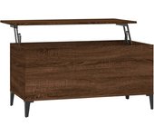 vidaXL Mesa de centro madera contrachapada 90x44,5x45 cm Blanco, Negro, Blanco brillante Mesita de Salón o Comedor o Auxiliar Mesa de Café Meuble Salón
