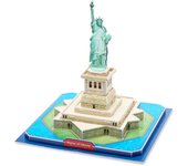 DAM. Puzle 3D de cartón de la Estatua de la Libertad en Nueva York. 32 piezas. 22x23x23cm.