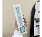Watch strap+Case+glass For apple watch band 44mm 40mm 38/42mm Candy bracelet iwatch ultra2 49mm serie 9 8 7 6 5 4 3 Se 41mm/45mm