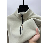 Men's Knitwear Solid Color Chunky Half Zipper Thickening Sweater Warm Sweater Fashion Luxury Men's Clothing Turtleneck Sweater