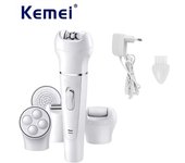 Kemei KM-2199 5 in 1 Full Body Shave Facial Cleansing Massage Ladies Care Set Painless Epilator
