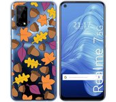 Tumundosmartphone Funda Gel Transparente para Realme 7 5G diseño Otoño Dibujos
