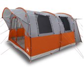 vidaXL Tienda de campaña de coche 4 personas impermeable gris-naranja