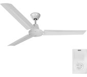 VENTILADOR DE TECHO MODELO MINI INDUSTRIAL BLANCO POTENCIA: 60W ASPAS: Ø120cm CON CONTROLADOR DE PARED EDM