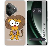 Tumundosmartphone Funda Silicona para Realme GT 6 / GT 6T 5G diseño Leon Dibujos