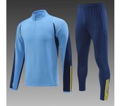 NEW Men and Kids sports set boy girl Fans Half Zipper Jacket Training wear games Jerseys football Kit Tops and trousers