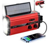 5000mAh Radio de emergencia FM XSY-320 portátil alimentado a mano Solar recargable impermeable con alarma SOS linterna meteorológica de energía para el hogar del coche