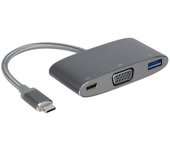 Adaptador Multipuerto MagiCable USB-C a VGA - Gris
