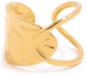 Anillo de acero inoxidable, anillo de dedo de perla de cobre para mujeres y niñas, accesorios de regalo de joyería de moda Simple , anillo de perlas de flores irregulares opuestas, anillo apilable