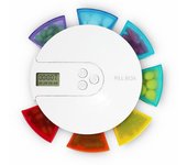 Electronic Pill Box with Smart Reminder Portable 7 Grids Weekly Pill Organizer with Timer 12/24 Hour Clock Waterproof Food-Grade