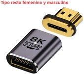 HDMI-Compatible Magnetic Connector Male To Female 8K HDMI-Compatible 2.1 Magnetic Adapter 8K/60Hz 4K/120Hz for Xiaomi TV Box PS5