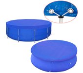 vidaXL Cubierta de Piscina Redonda Funda Protección Tapa Spa Capota Jardín Dimensiones Ø 460 cm, Ø 540 cm
