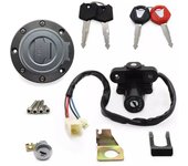 Ignition Switch Fuel Gas Cap Seat Lock Key Set for Yamaha YZF R1 2002-2003 2007-2022 R6 2004 2006-2022 FJR1300 2001-2022 FZ6
