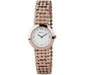 BREIL SEDA DE MUJER Esfera BLANCA CUARZO LANCHE PULSERA PLATEADO
