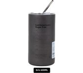Portable thermos cup Simple large capacity straw thermos bottle 304 stainless steel iced Americano cup