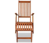 vidaXL Silla de jardín con reposapiés y mesita madera maciza de acacia Modelos de sillón, Sillón ( 2 uds), Armario + mesa Sillas de Exterior Ideal para jardín, playa, piscina, terraza Tumbona Piscina Tumbonas Playa Tumbonas Jardín Exterior