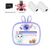 Kids Digital Camera Instant Print Kids Thermal Print Camera Instant Photo Print Camera Video Toy +32G memory card gift
