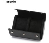 IBBETON 3-Slot Watch Roll Travel Case Portable Vintage Leather Watch Display Case Watch Storage Box Watch Organizers of Men Gift