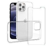 FAMZ Protector Cristal Templado y Carcasa Híbrida Transparente para Iphone 13 Mini