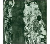 Panel decorativo del museo, listo para colgar. Klimt Gustav-Muerte y Vida (Antiguo Estado)-Cm 30x30
