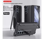 Included Pen Folding Stand Case for Samsung Galaxy Z Fold 6 5 4 3 5G Side Hinge Pen Slot Holder Protection Tempered Film Cover