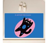 Cute Black Cat Bath Mat Diatom Mud Non Slip Cartoon Doormat Super Absorbent Kitchen Rug Toilet Floor Carpet Home Room Decoration