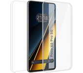 Tumundosmartphone Funda Doble Transparente Pc + Tpu Full Body 360 para Xiaomi Poco X6 Pro 5G