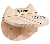1 Piece Cat Wall Mounted Shelf Steps Wooden Pet Furniture Climbing Jumping Cat Face Shaped Perches for Indoor Cats Sleeping Bed