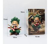 13cm Anime Figure One Piece Monkey D Luffy Roronoa Zoro Kawaii Toys Q Figural Nendoroid Car Decoration PVC Model Gift