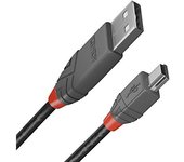 Lindy LINDY - Cable USB a Micro USB 2.0 A/B, Anthra Line 0.5 Metros, Transferencia de Datos a 480 Mbps | Cable de Carga | Compatible con Televisor, Monitor, Tablet, Portátil | 10 Años de Garantía