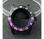 High-quality Silvery Black Case have inner ring 40.5mm watch men's case FIT NH34 NH35 NH36 movement Automtaic Watch Box