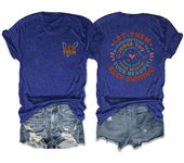 Casual and fashionable T-shirts with round necks and short sleeves let them misunderstand summer blouses